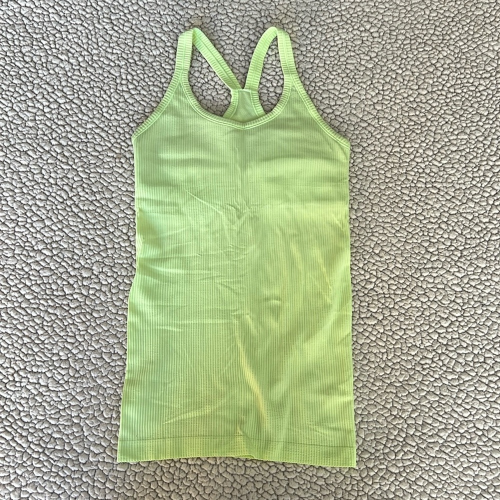 Lululemon Ebb To Street Tank. Heathered Clear Mint. Size 4.